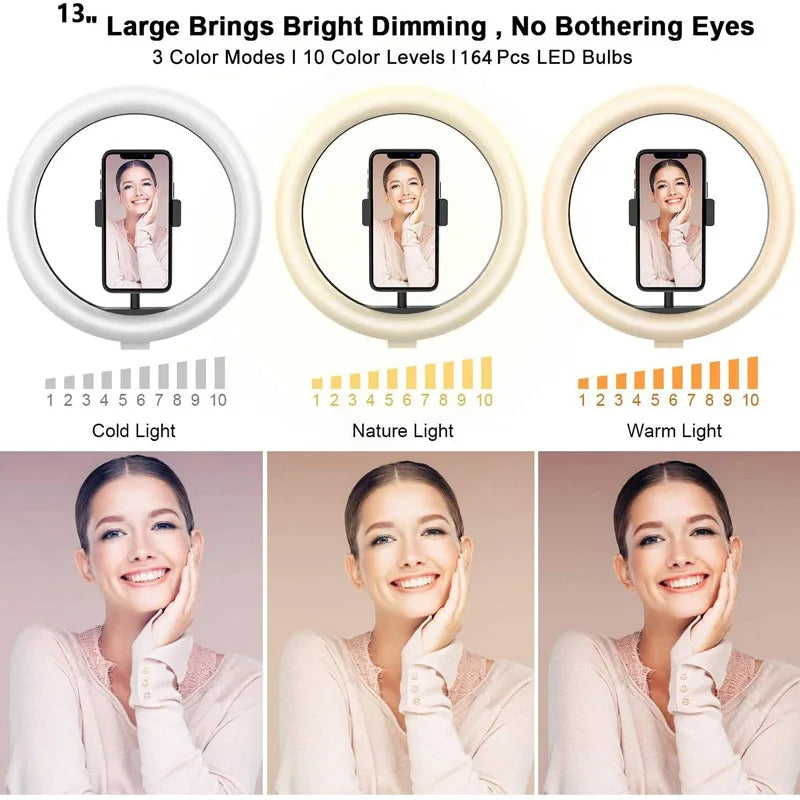 Video Lights Dimmable Light Selfie LED Ring Light