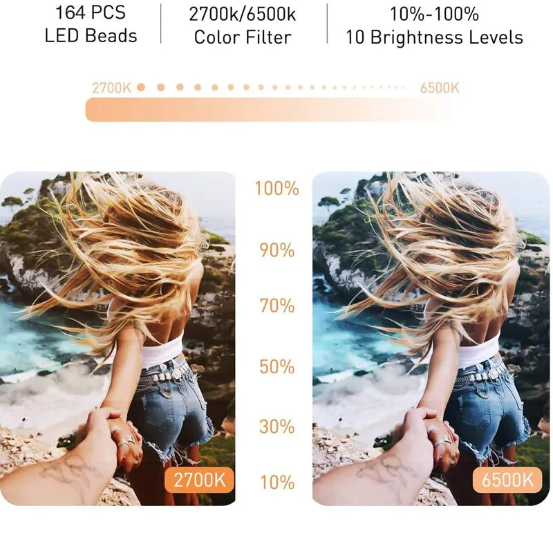 Video Lights Dimmable Light Selfie LED Ring Light