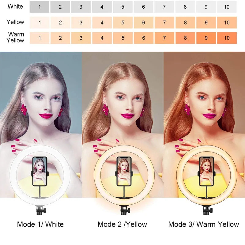 Video Lights Dimmable Light Selfie LED Ring Light