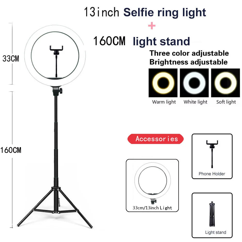 Video Lights Dimmable Light Selfie LED Ring Light