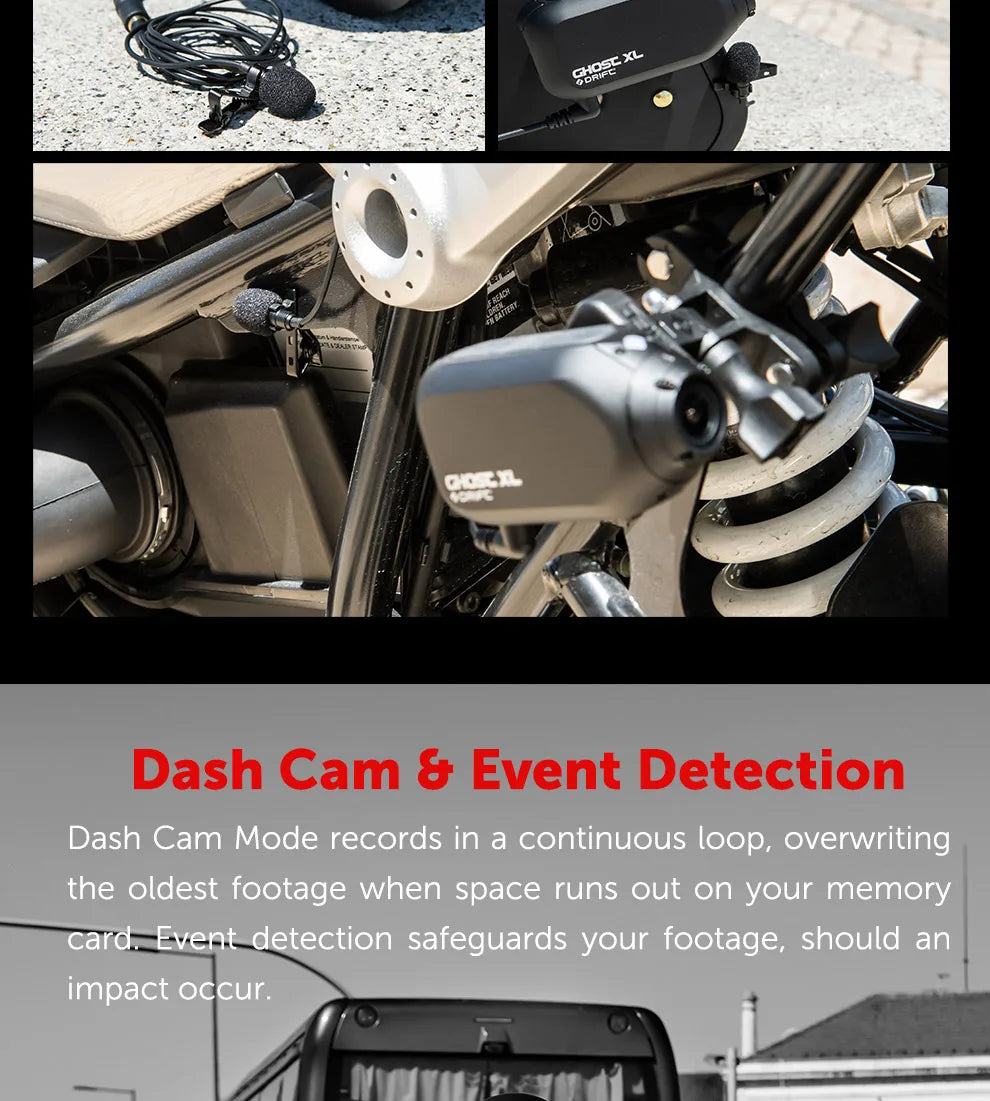 Drift Innovation Ghost XL Action Camera 1080 Full HD Video Camera with Rotating Lens and Dash Cam Mode IPX7 Waterproof Camera