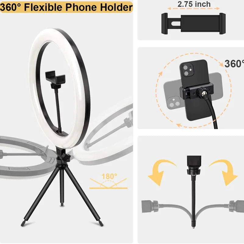 Video Lights Dimmable Light Selfie LED Ring Light