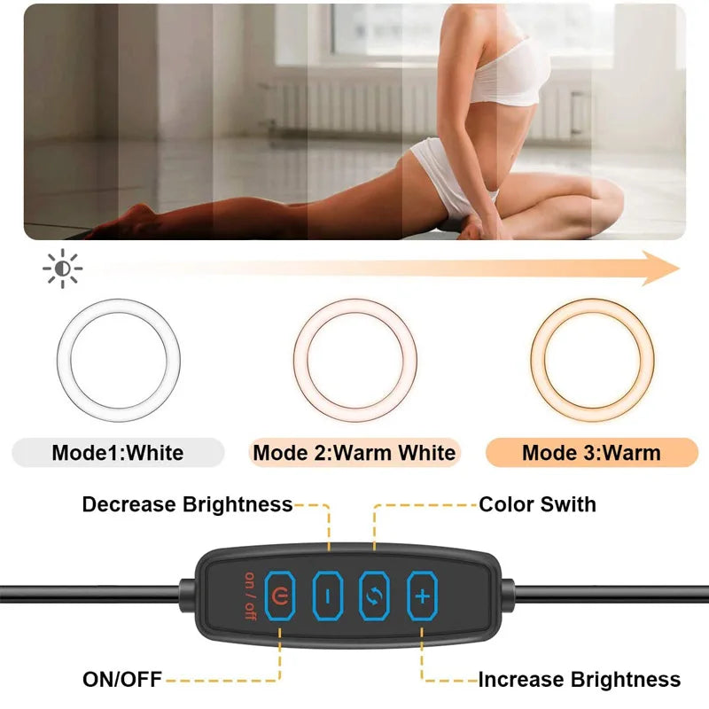Video Lights Dimmable Light Selfie LED Ring Light