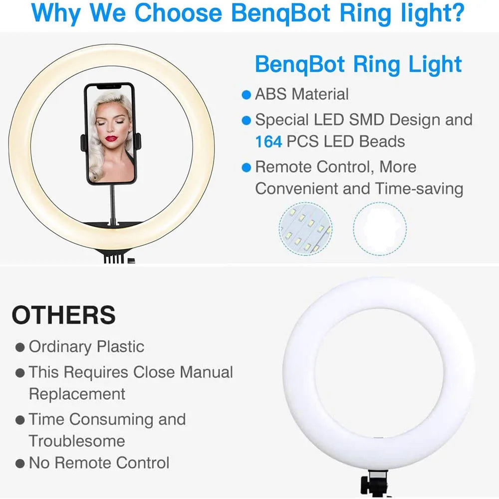 Video Lights Dimmable Light Selfie LED Ring Light