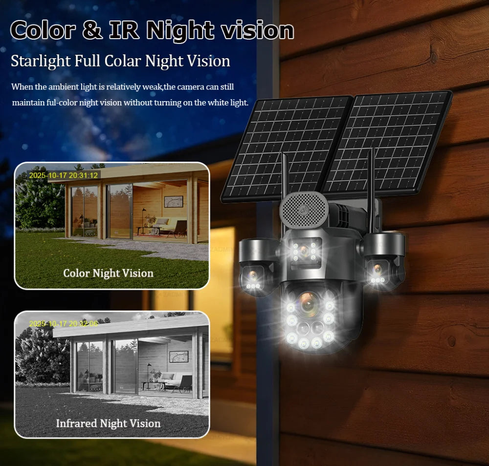 60X Zoom Solar 4G CCTV Camera System