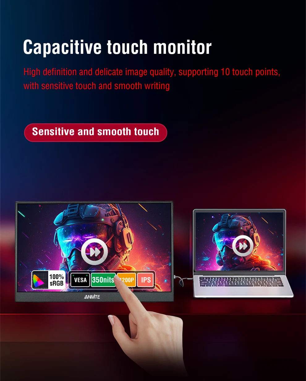 14" Portable Touch Monitor 400cd/m²