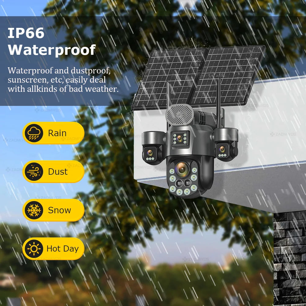 60X Zoom Solar 4G CCTV Camera System