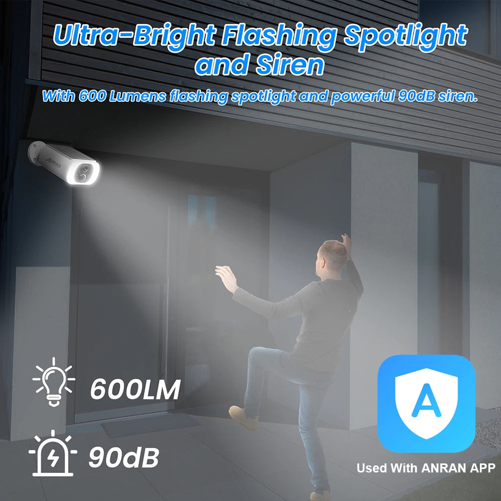 ANRAN Outdoor Solar WiFi Security Camera