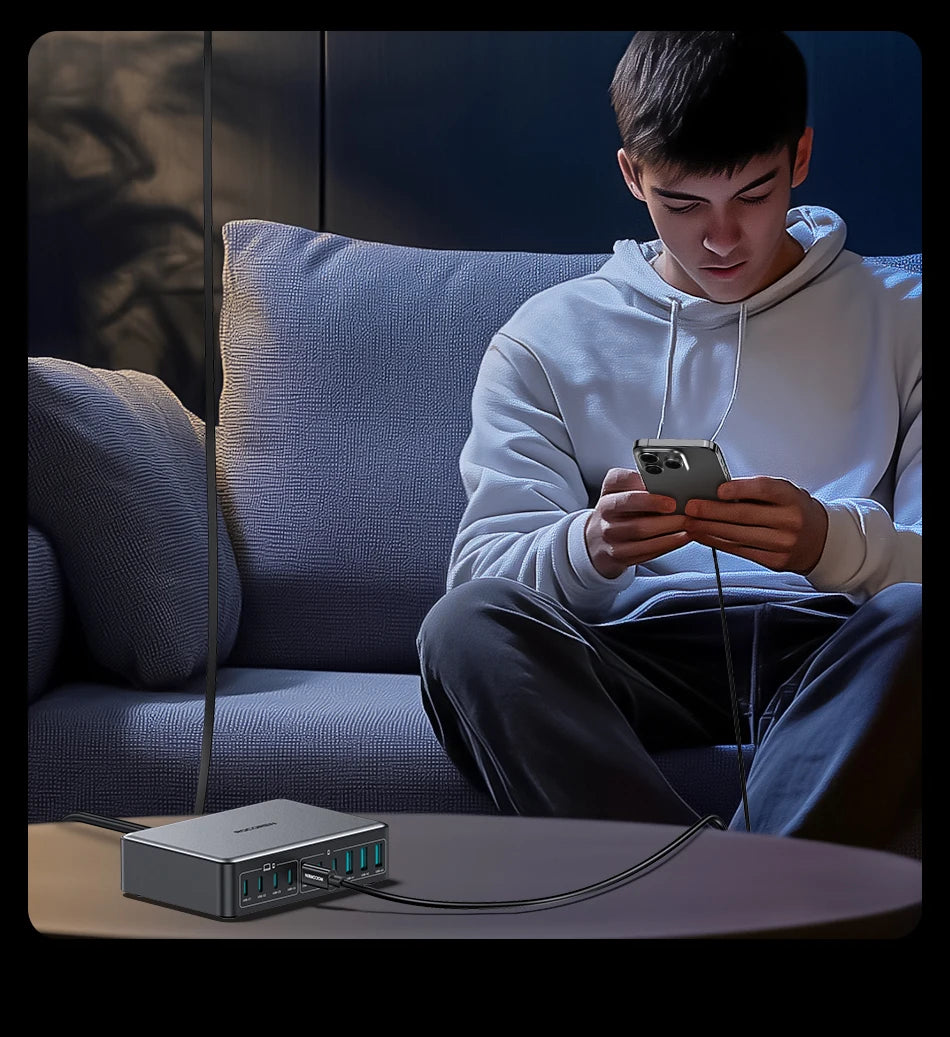 Rocoren 400W 10-in-1 GaN Desktop Charger