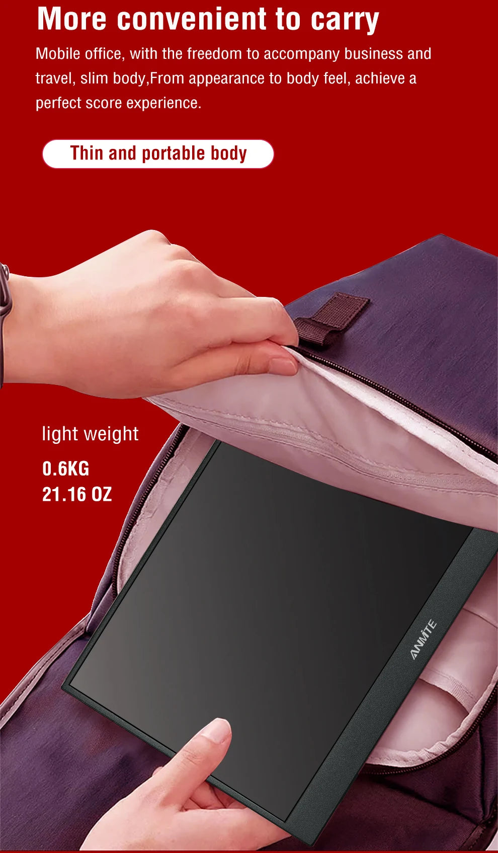 14" Portable Touch Monitor 400cd/m²