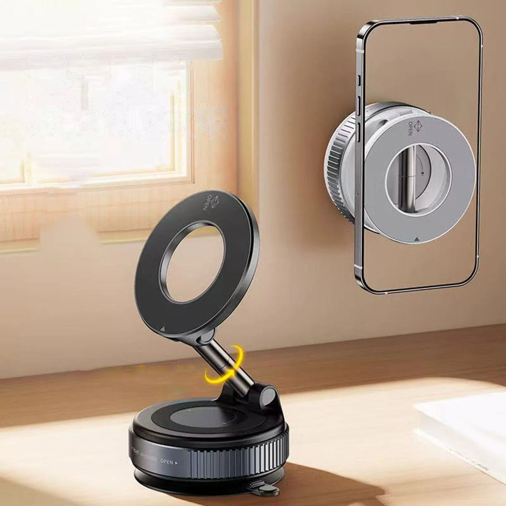 Car Phone Mount Vacuum Magnetic Car Phone Holder 360°