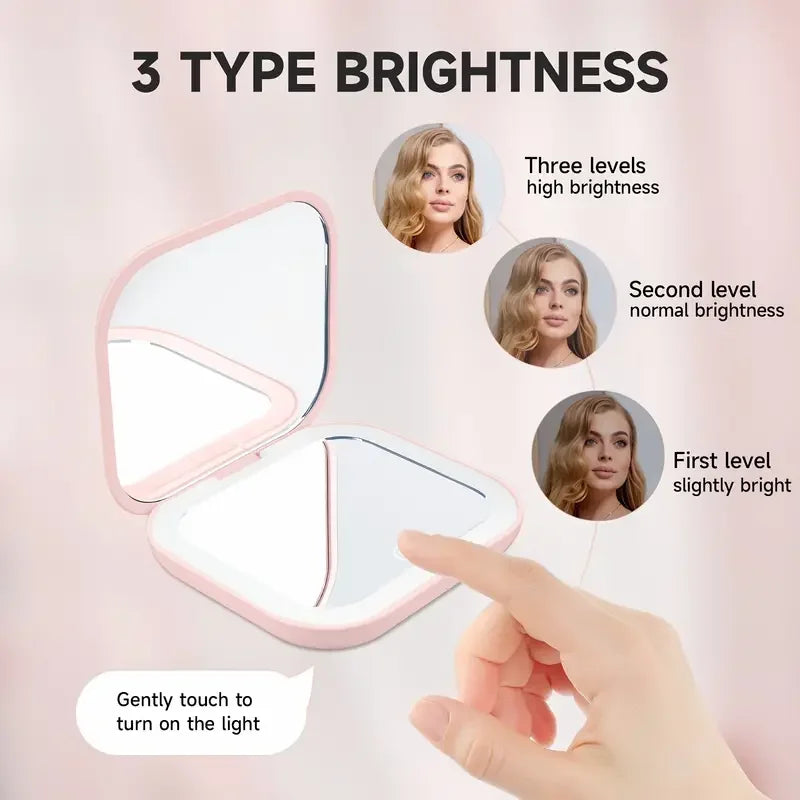Compact Mirror with Lights