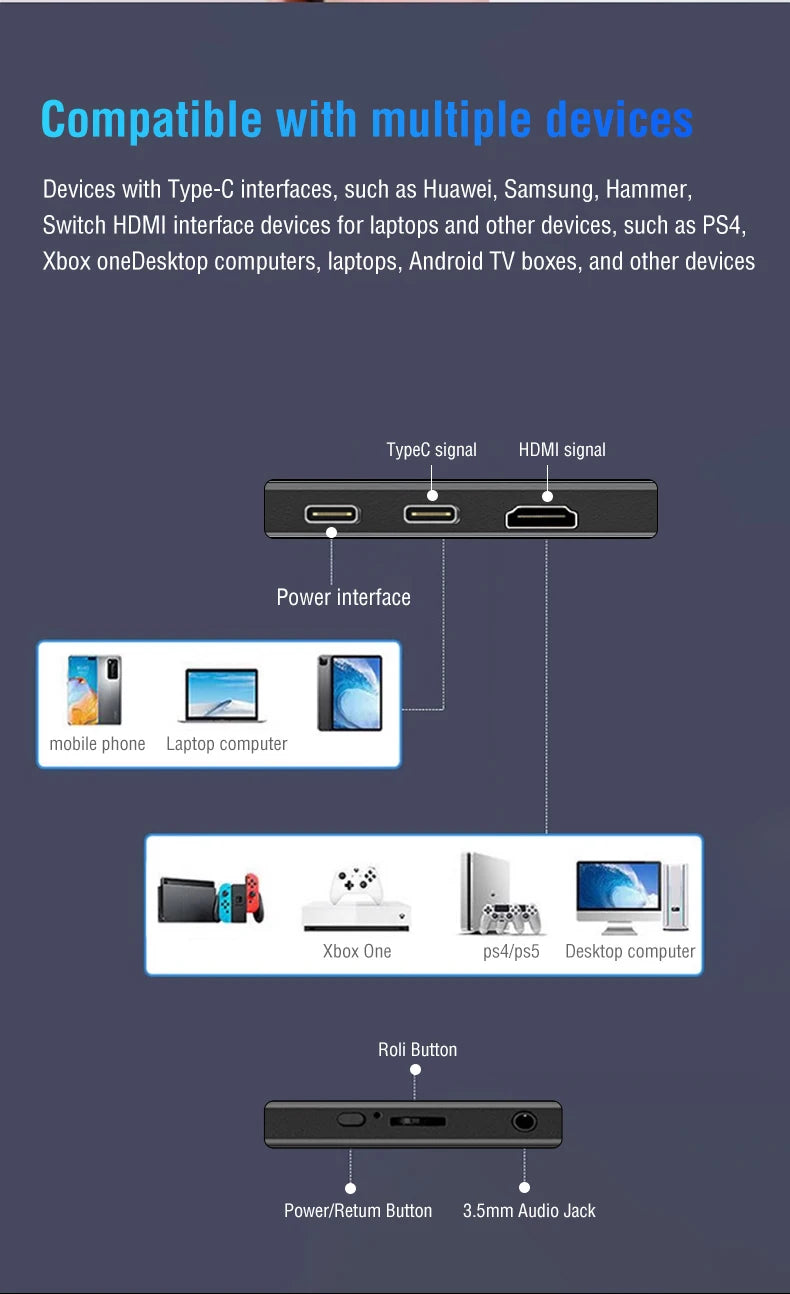 Anmite 10.5" HDR Portable Monitor