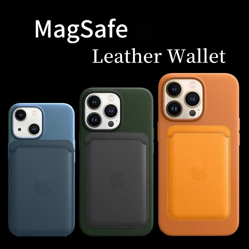 Original for Magsafe wallet Magnetic Card holder Case For iPhone 13 17 16 15 12 14 Pro Max Samsung Leather Bag With Box Cover