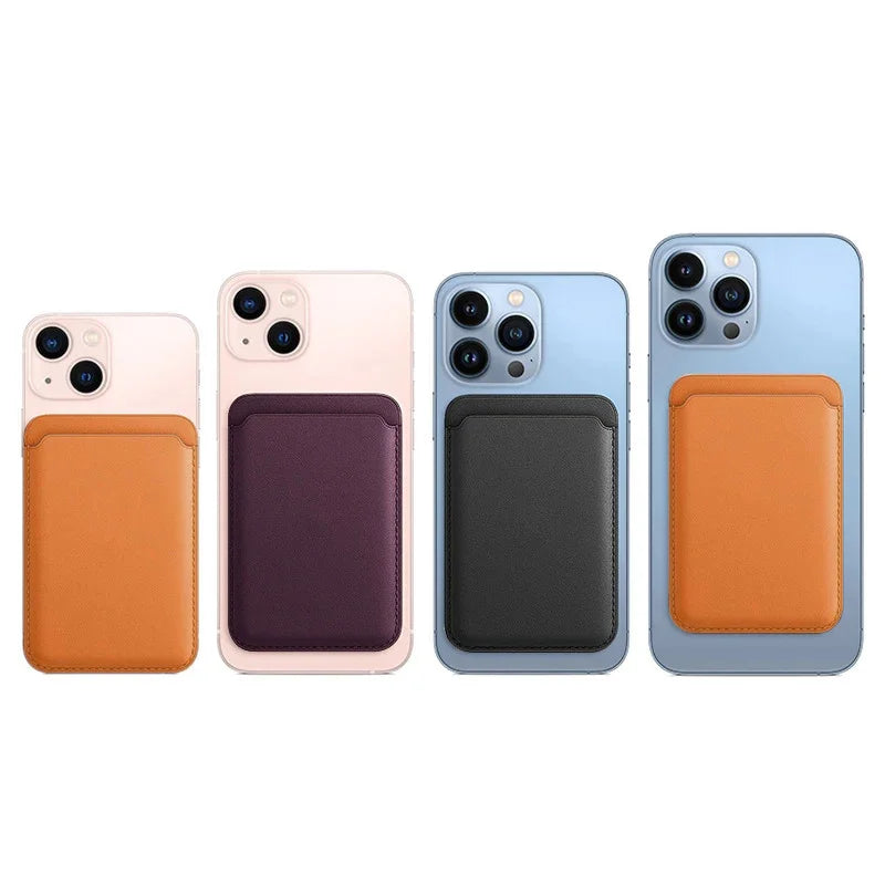 Original for Magsafe wallet Magnetic Card holder Case For iPhone 13 17 16 15 12 14 Pro Max Samsung Leather Bag With Box Cover