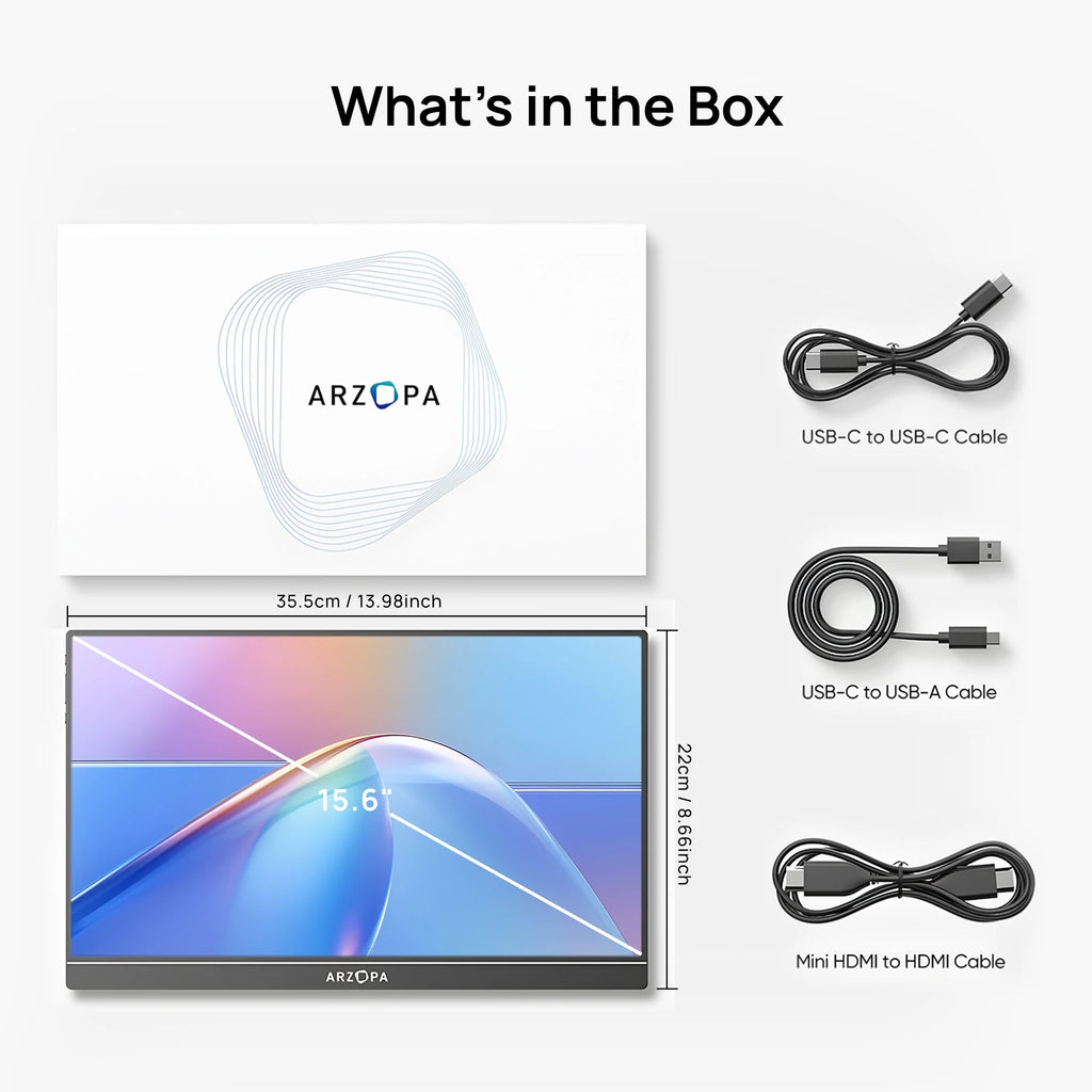 ARZOPA 15.6" FHD Portable Monitor