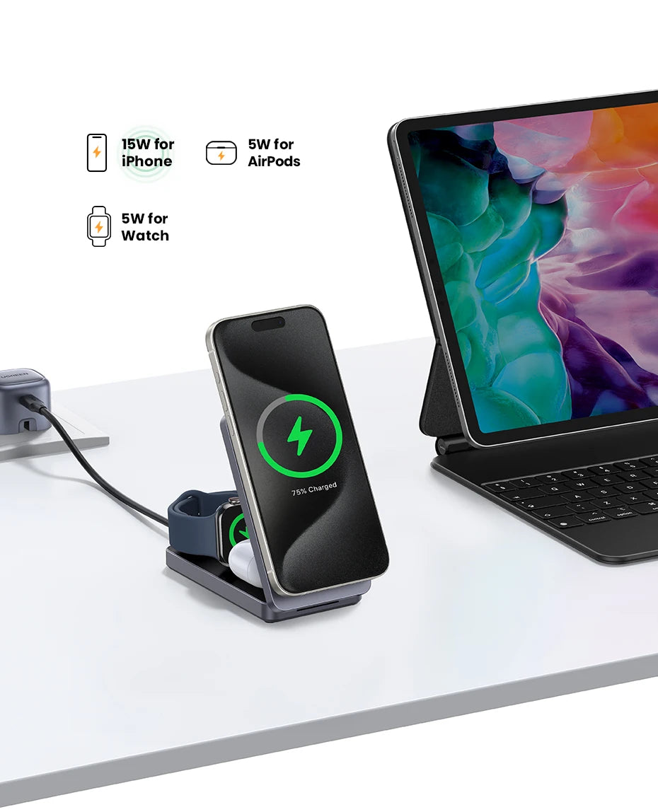 UGREEN 3-in-1 MagSafe Wireless Charger Stand