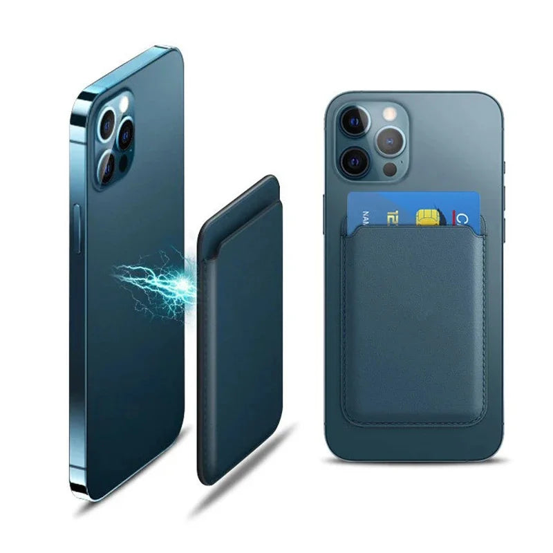 Original for Magsafe wallet Magnetic Card holder Case For iPhone 13 17 16 15 12 14 Pro Max Samsung Leather Bag With Box Cover