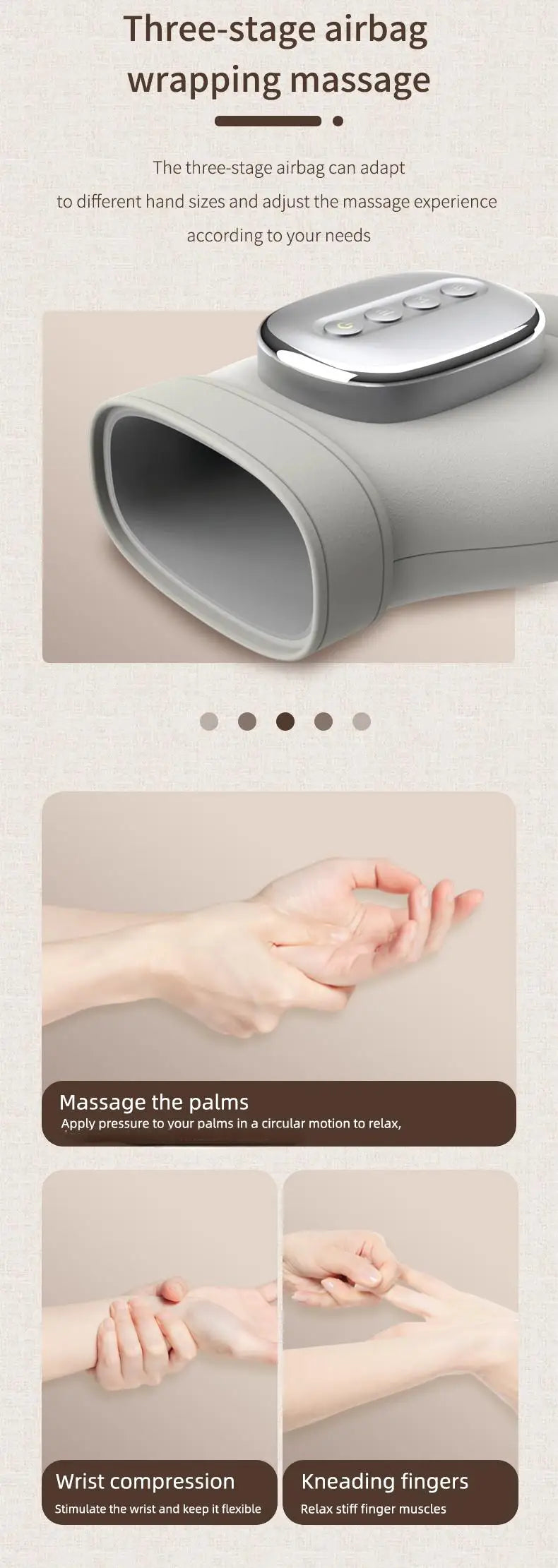 Hand Massager with Airbag Compression