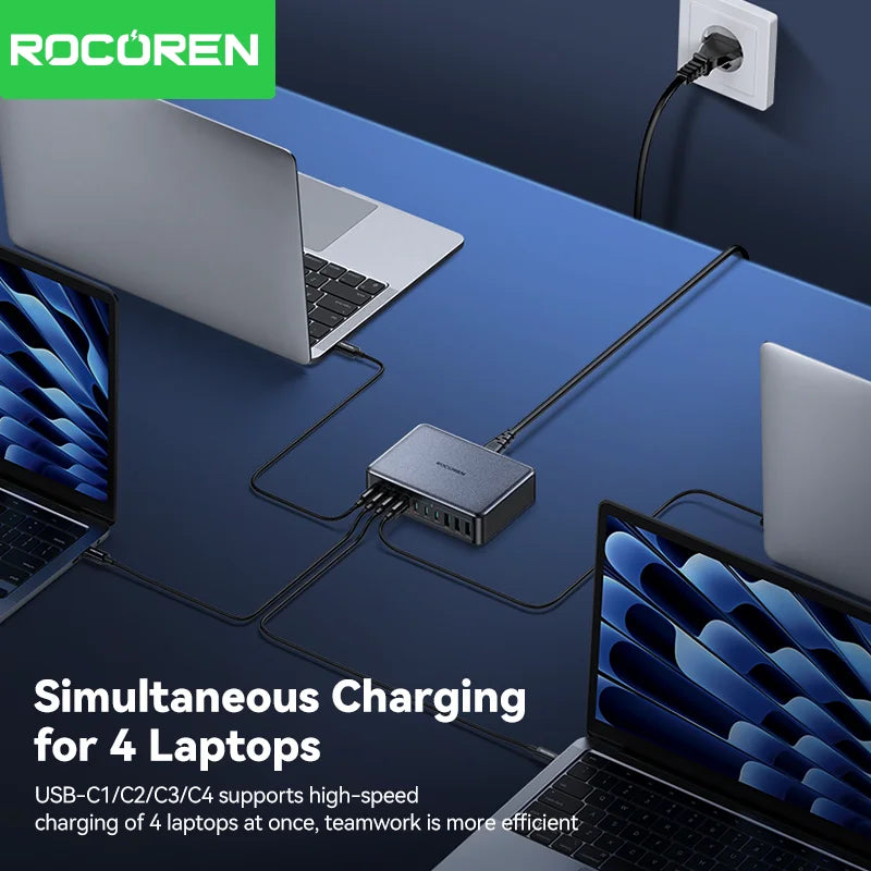 Rocoren 400W 10-in-1 GaN Desktop Charger