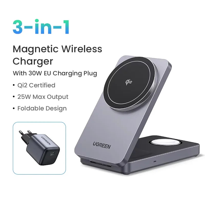 UGREEN 3-in-1 MagSafe Wireless Charger Stand