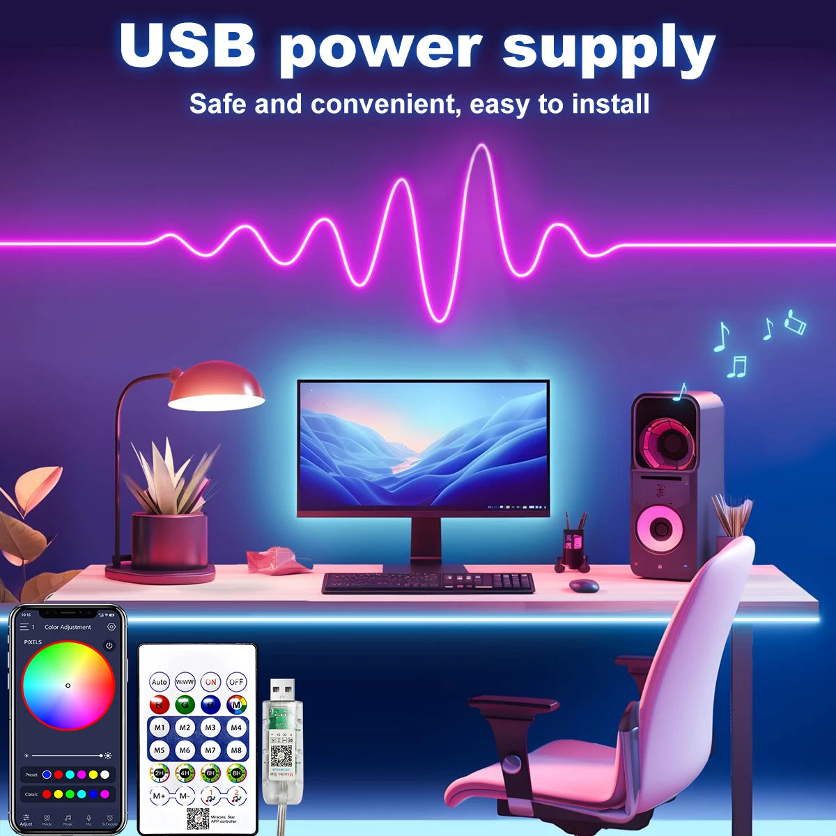 RGBIC Neon LED Strip Light 5M/10M