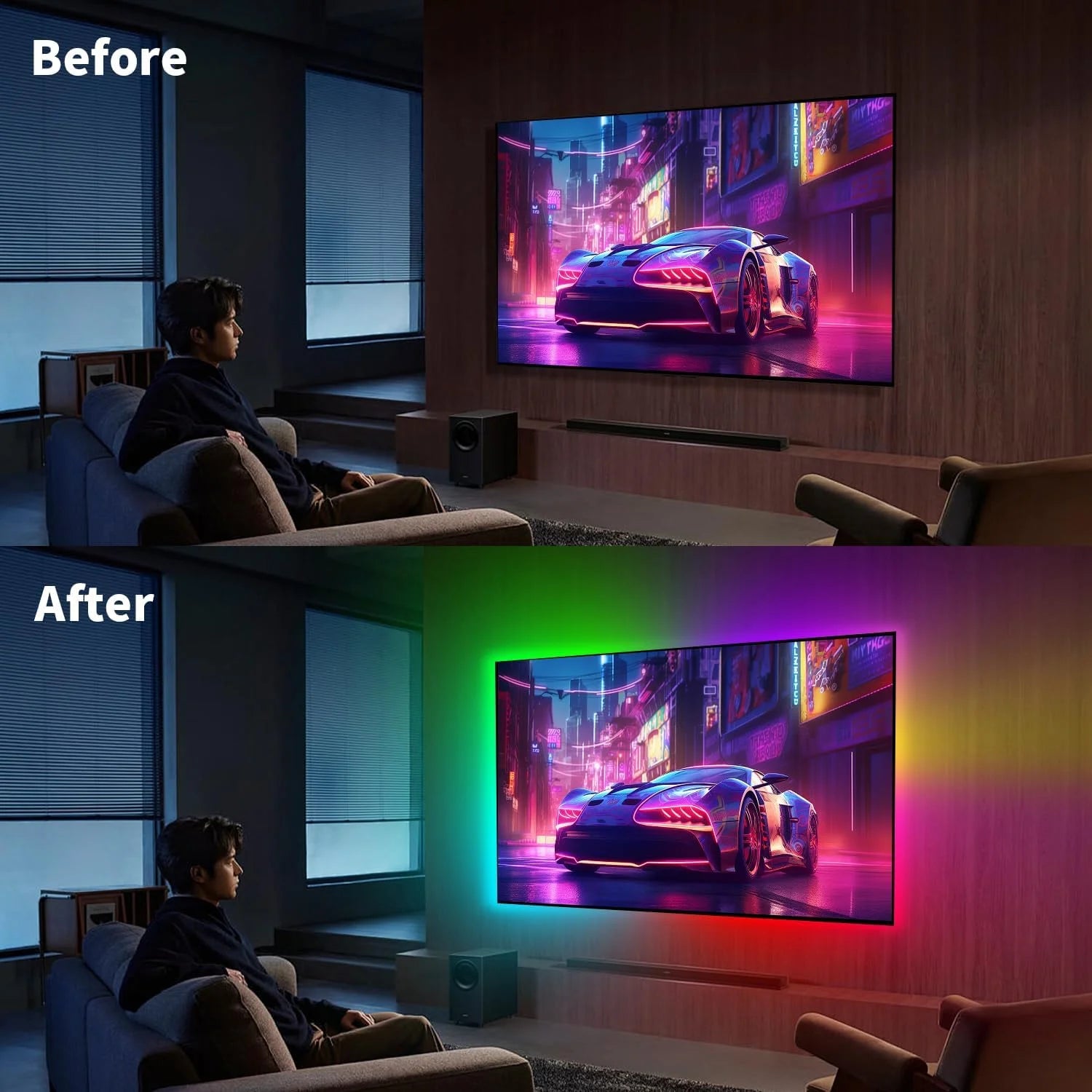 RGBIC Neon LED Strip Light 5M/10M