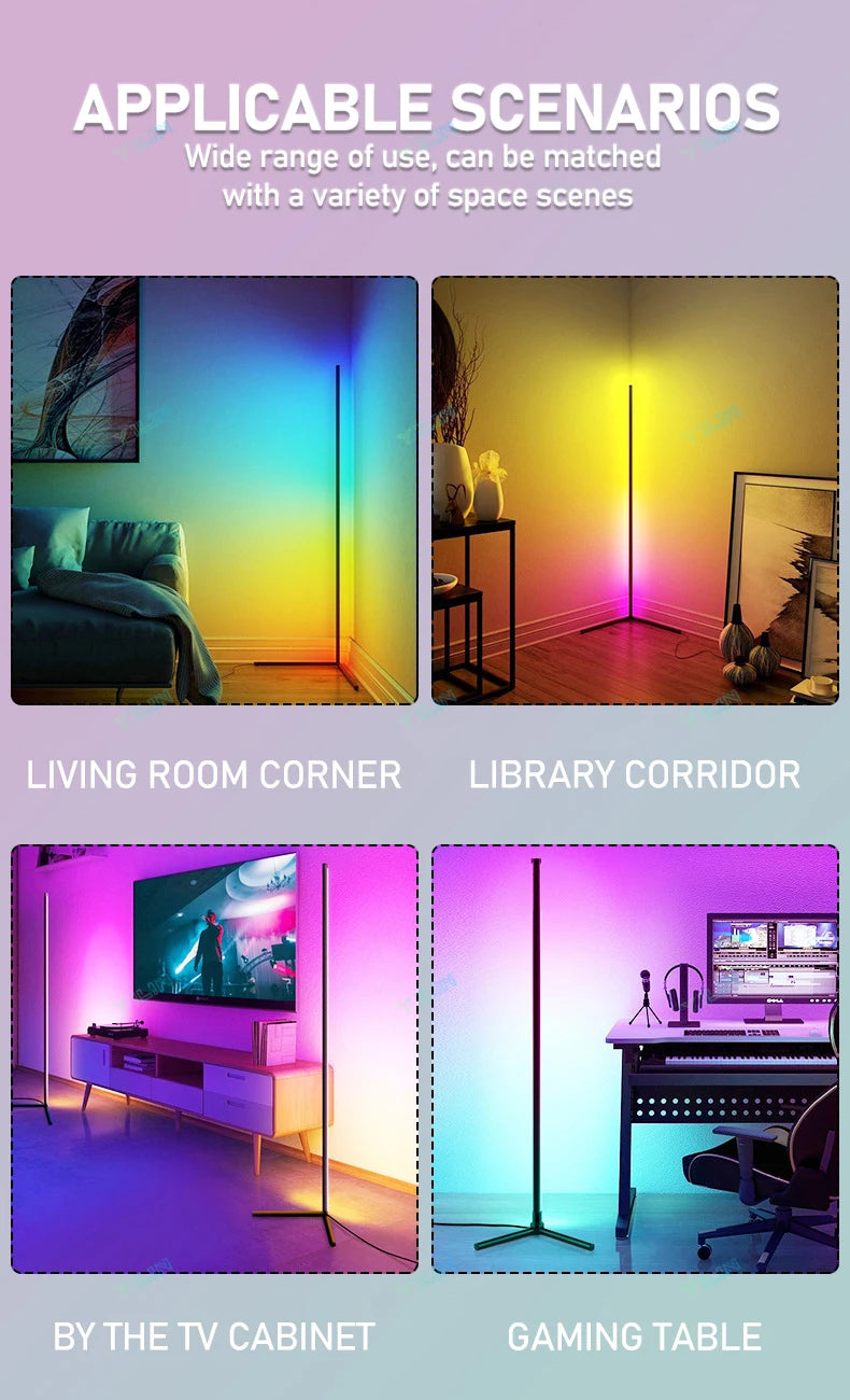 Smart RGBIC Floor Lamp 145/180cm
