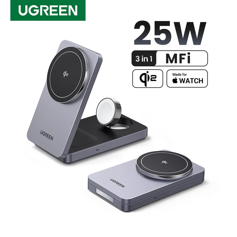 UGREEN 3-in-1 MagSafe Wireless Charger Stand