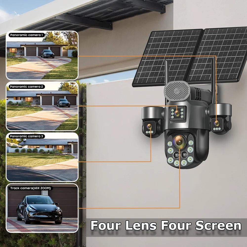 60X Zoom Solar 4G CCTV Camera System