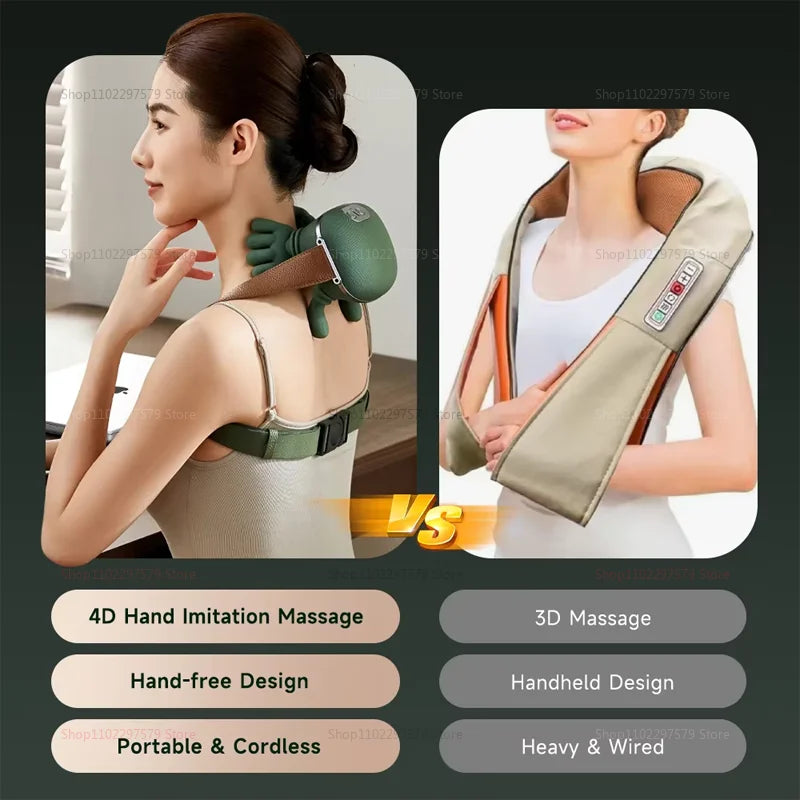 Shoulder & Neck Massager – Automatic Finger-Press Relief