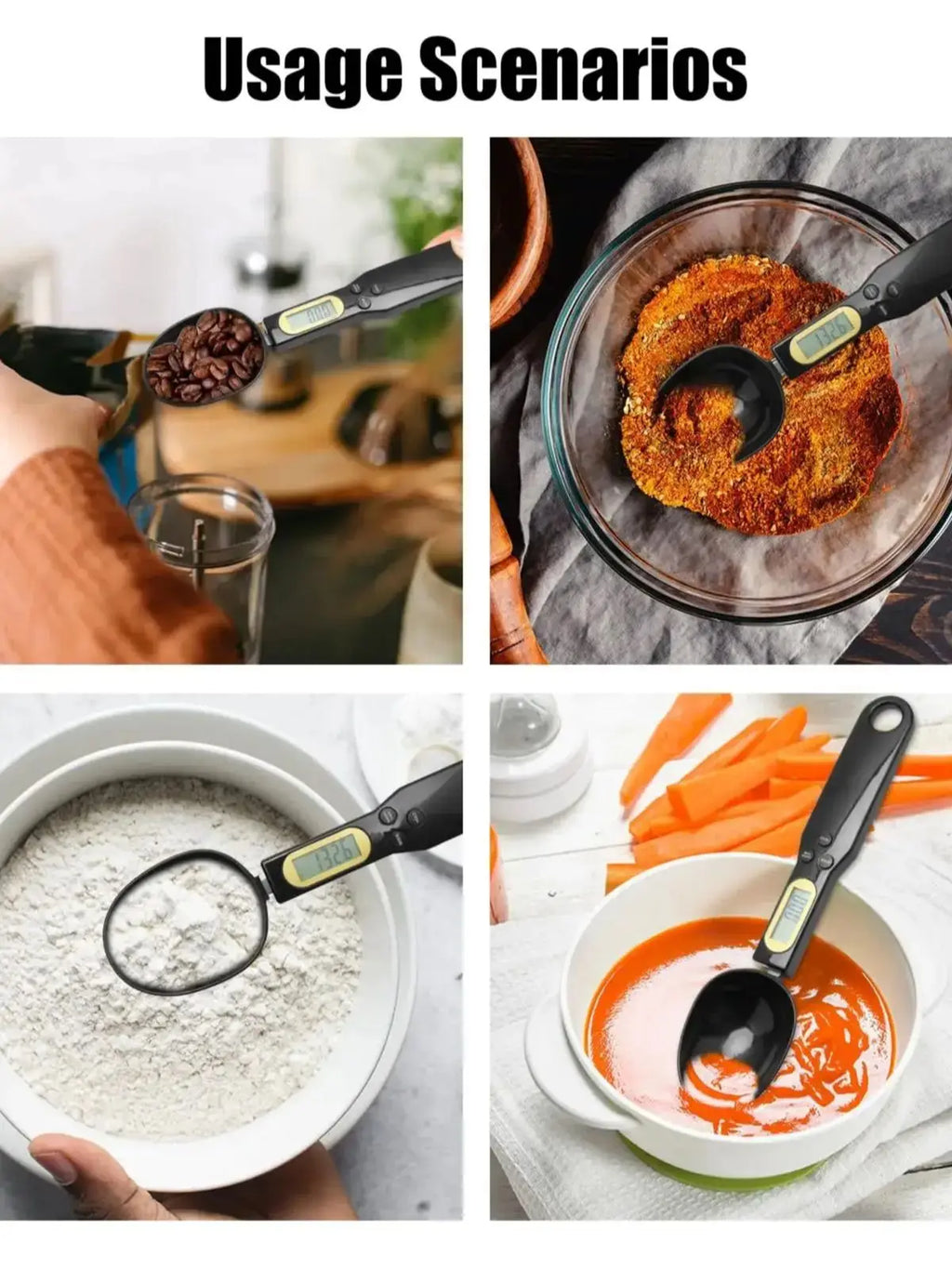 Electronic spoon with scales