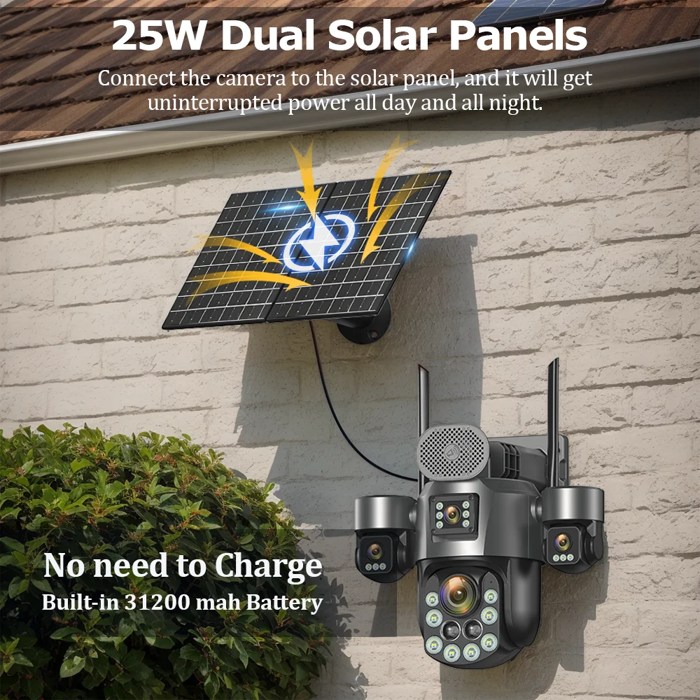 60X Zoom Solar 4G CCTV Camera System