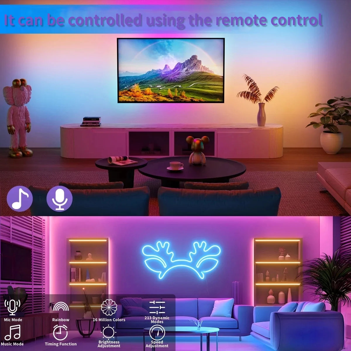 RGBIC Neon LED Strip Light 5M/10M