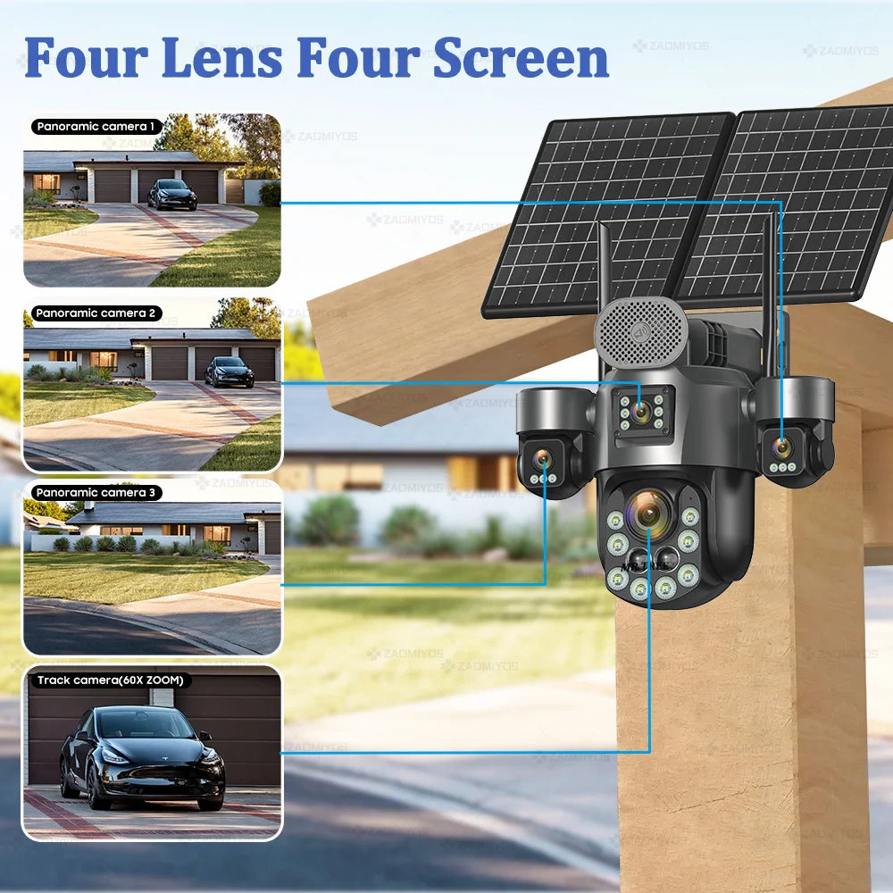 60X Zoom Solar 4G CCTV Camera System