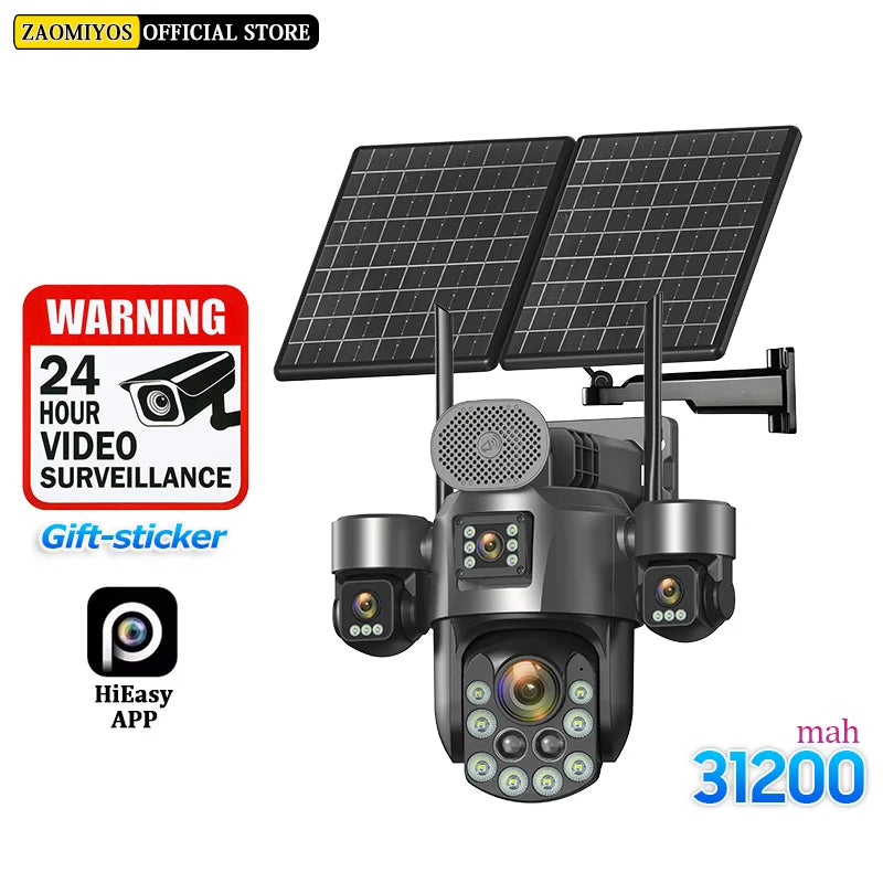 60X Zoom Solar 4G CCTV Camera System