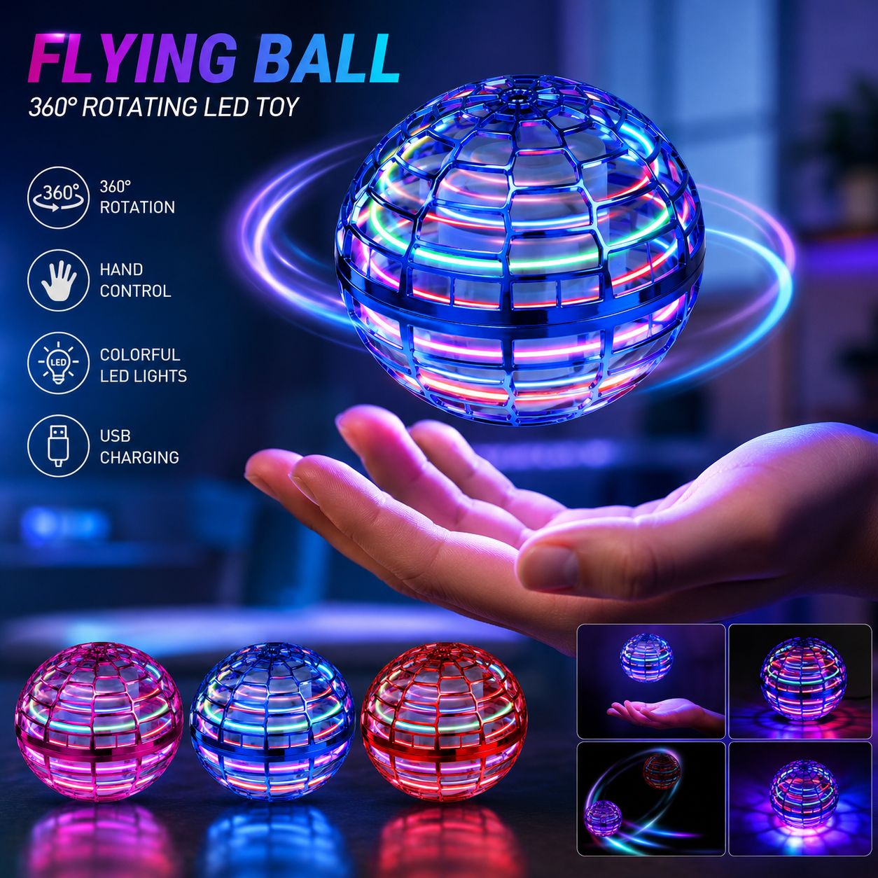 Flying Ball Children's Hand Controlled